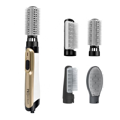 Salon Equipments Fast Heating Hot Comb Electric LED Display Hair Straightener Comb Blow Dryer Brush 1200W Hot Air Brush Styler