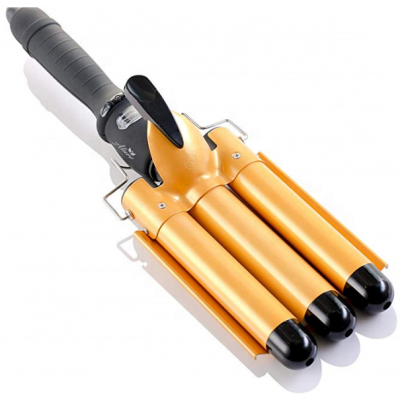 hair styling products lcd display 3 barrel hair curlers fast heating deep wave hair crimping machine ceramic curling iron